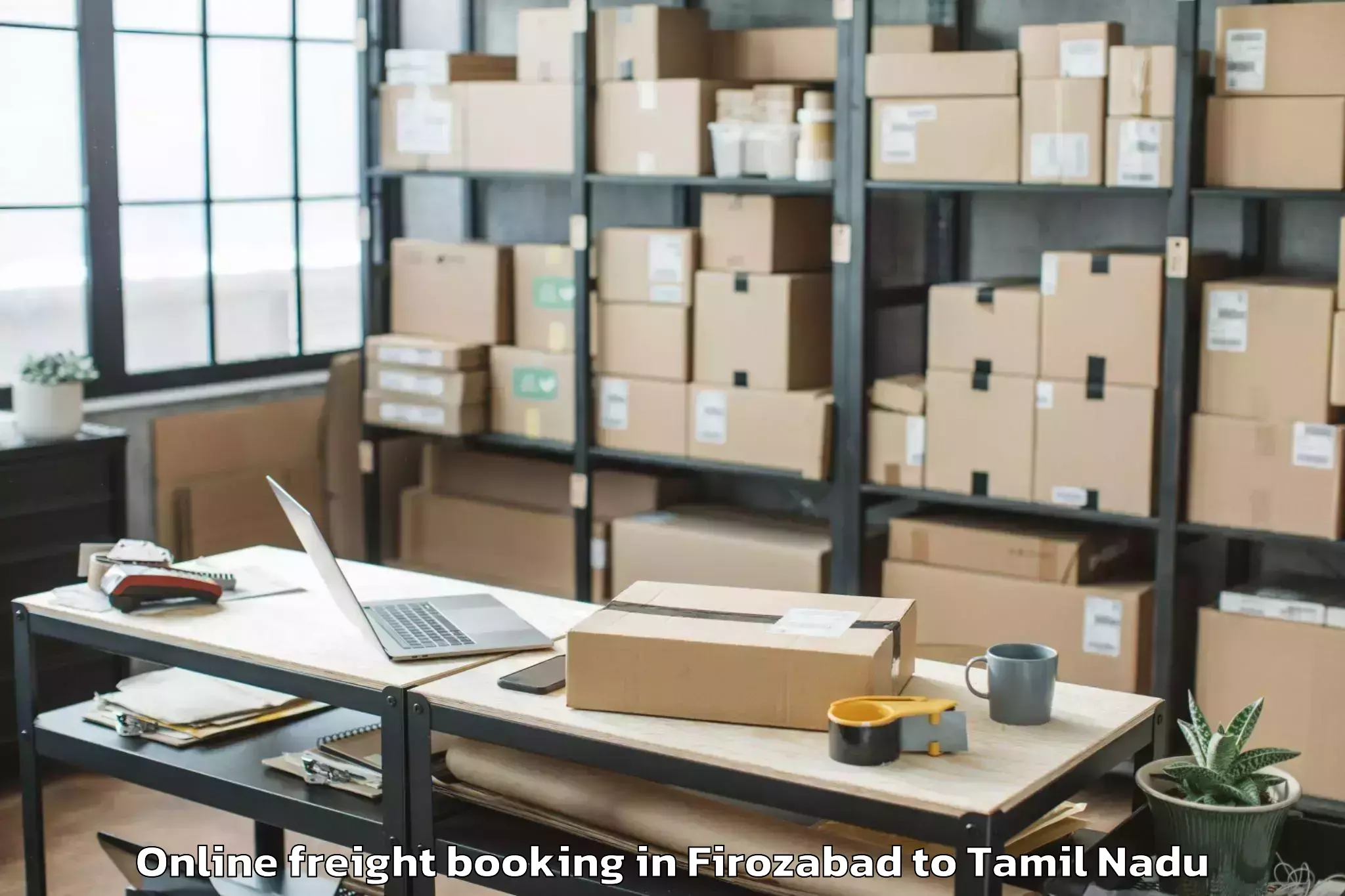 Professional Firozabad to Walajapet Online Freight Booking